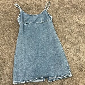 Denim mini dress size small
